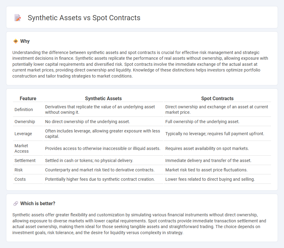 Synthetic Assets vs Spot Contracts in Finance