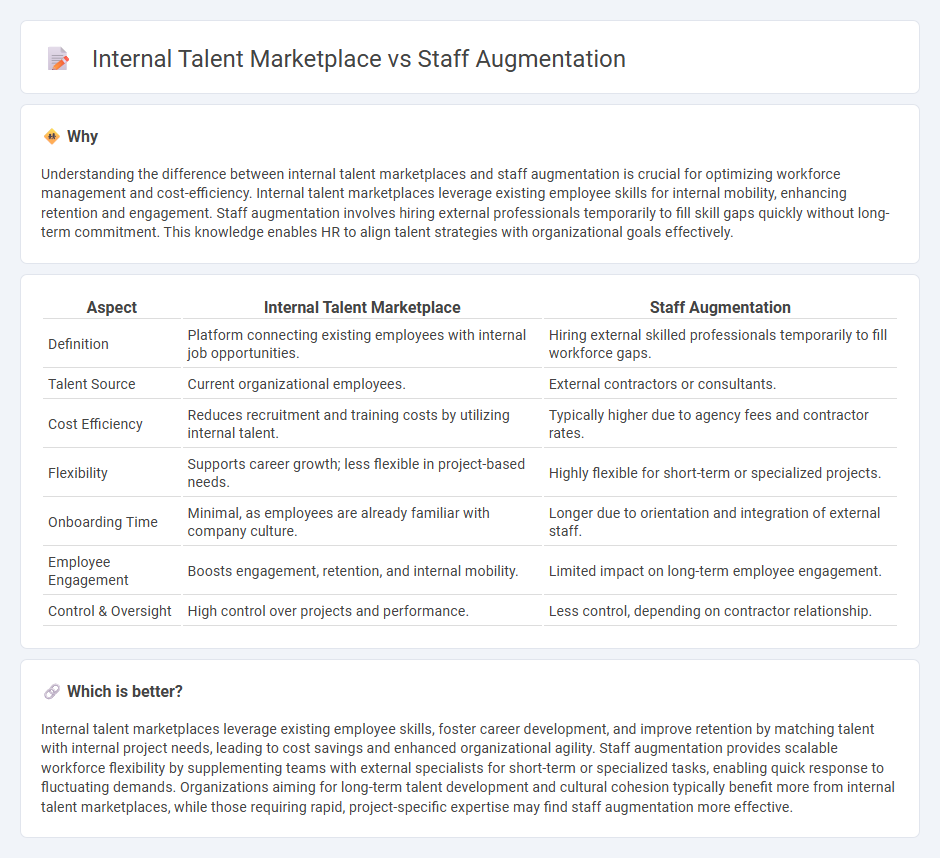 Internal Talent Marketplace vs Staff Augmentation in Human Resources