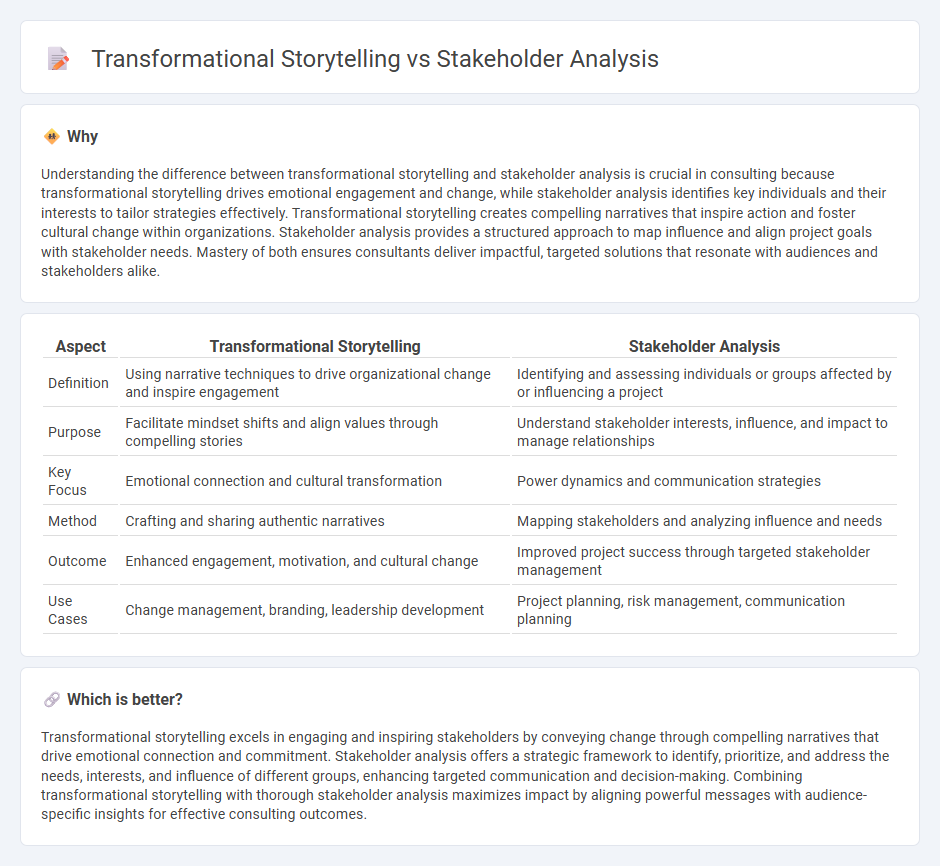Transformational Storytelling vs Stakeholder Analysis in Consulting