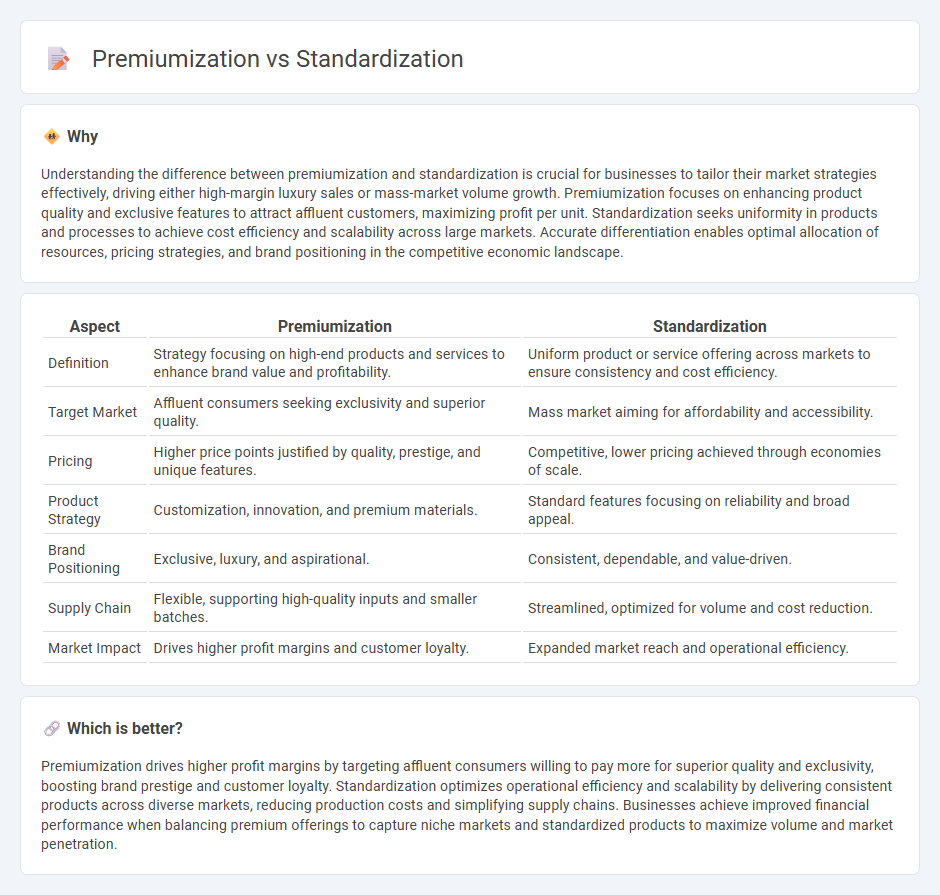 Premiumization vs Standardization in Economy