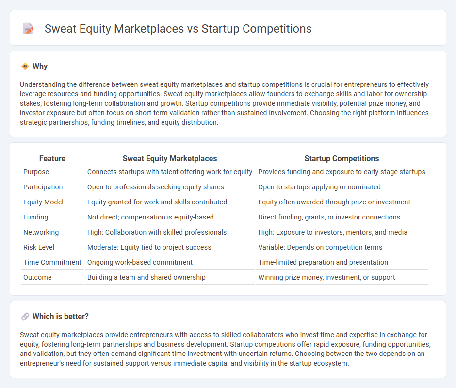 Sweat Equity Marketplaces vs Startup Competitions in Entrepreneurship