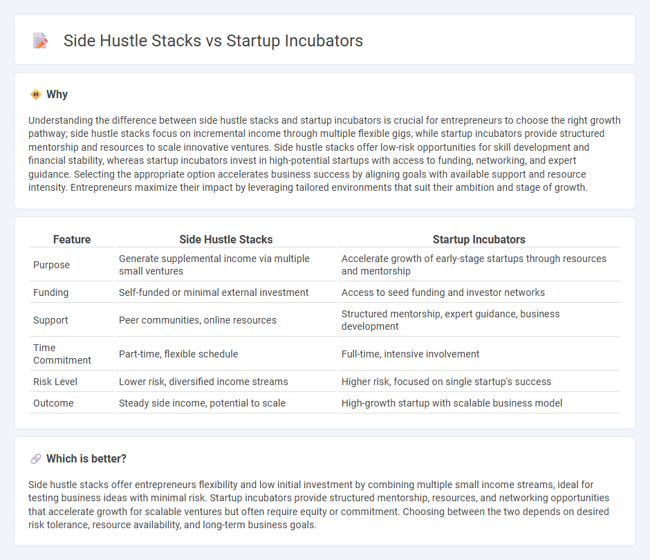 Side Hustle Stacks vs Startup Incubators in Entrepreneurship