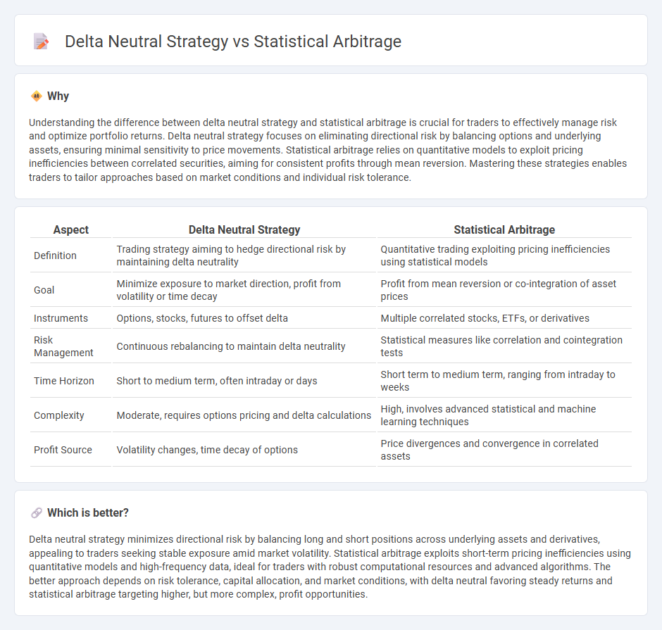 Delta Neutral Strategy vs Statistical Arbitrage in Trading