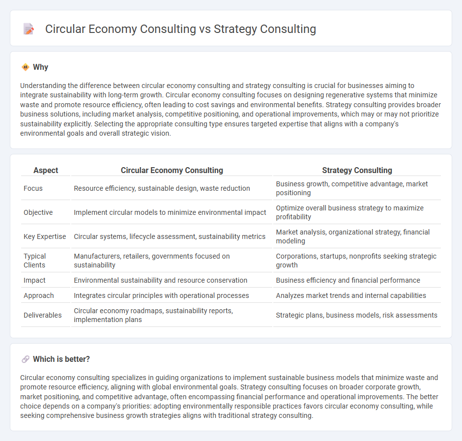 Circular Economy Consulting vs Strategy Consulting in Consulting