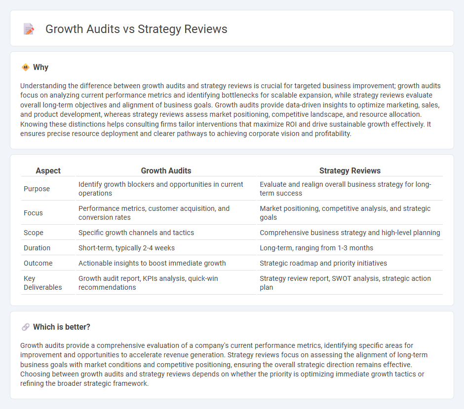 Growth Audits vs Strategy Reviews in Consulting