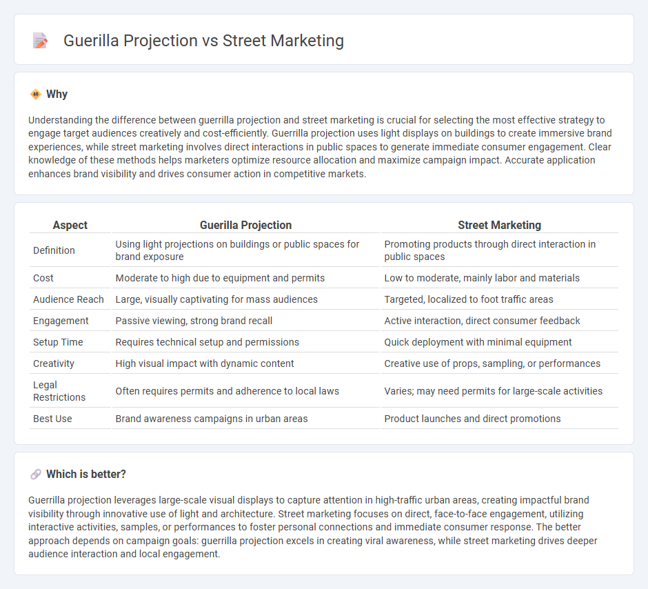Guerilla Projection vs Street Marketing in Marketing