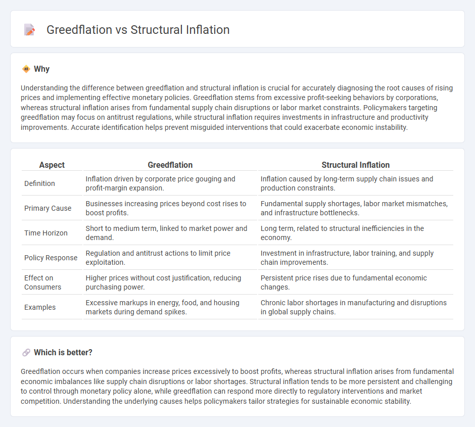 Greedflation vs Structural Inflation in Economy