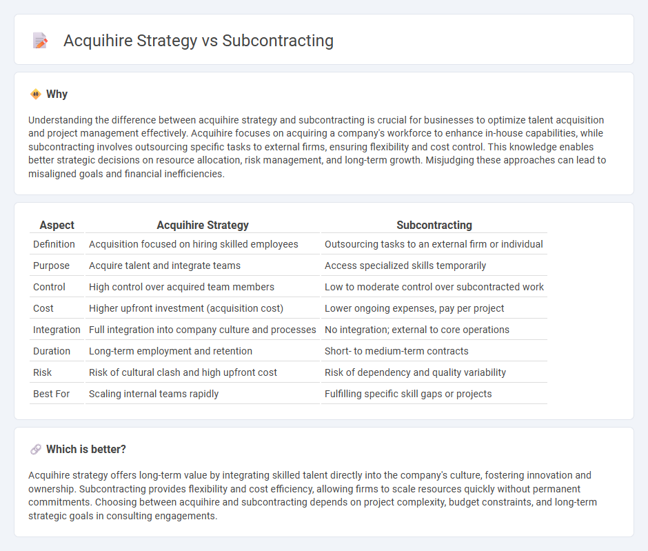 Acquihire Strategy vs Subcontracting in Consulting
