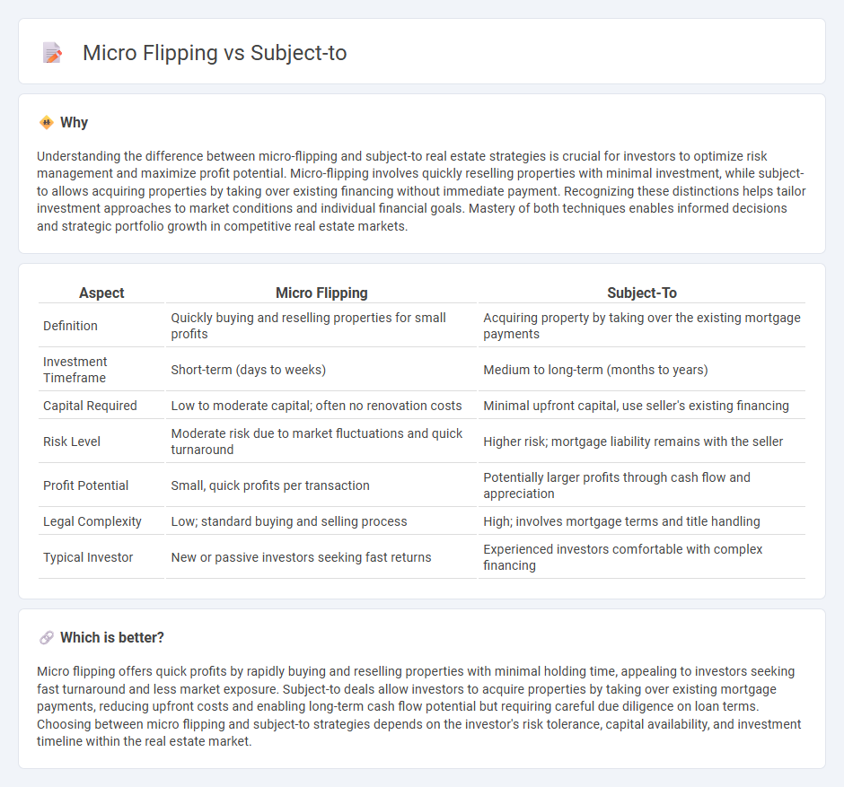 Micro Flipping vs Subject-To in Real Estate