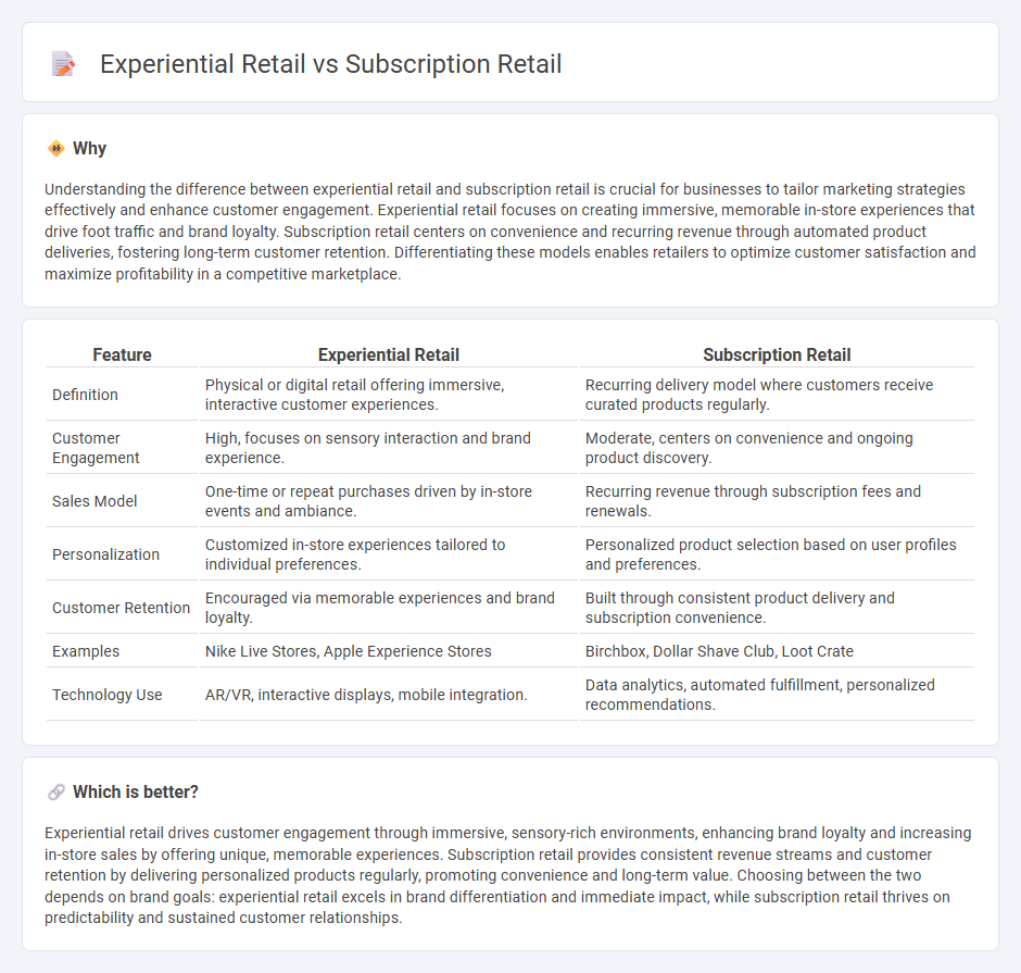 Experiential Retail vs Subscription Retail in Retail