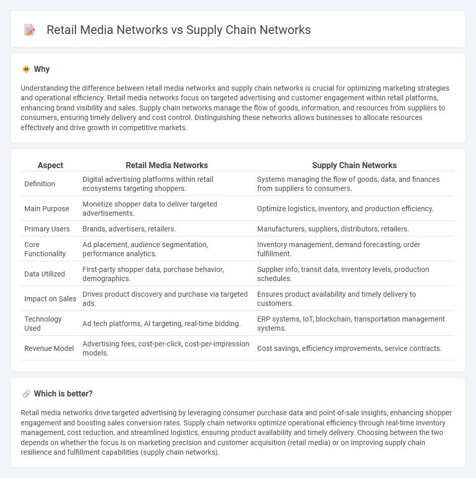 Retail Media Networks vs Supply Chain Networks in Commerce