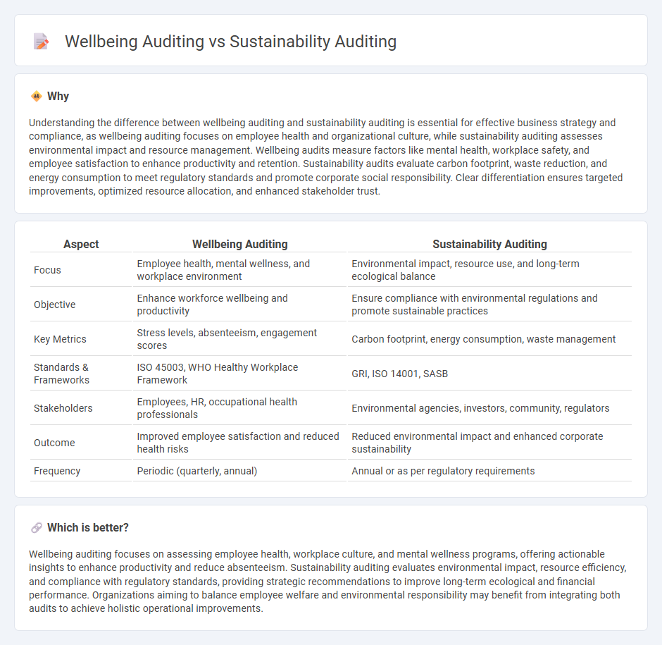 Wellbeing Auditing vs Sustainability Auditing in Consulting