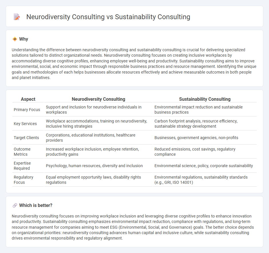 Neurodiversity Consulting vs Sustainability Consulting in Consulting