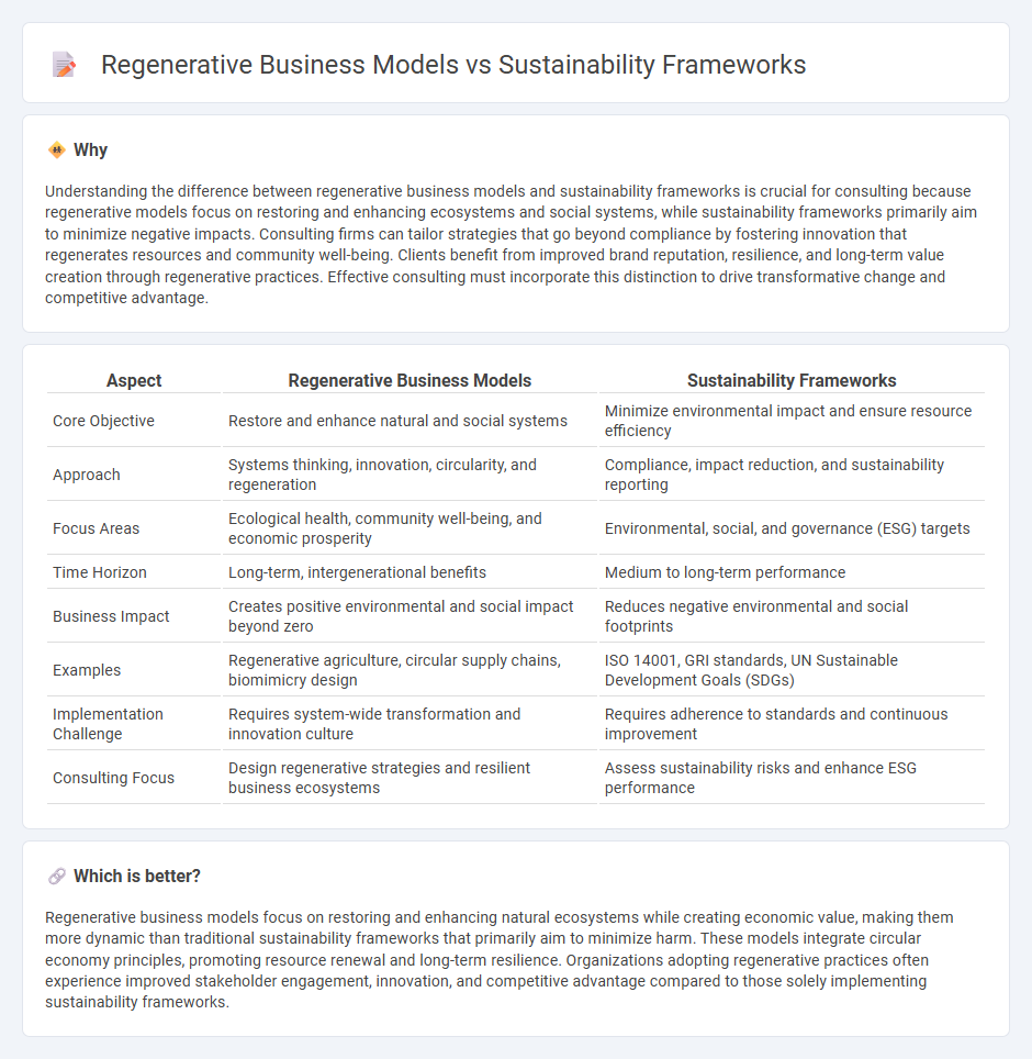 Regenerative Business Models vs Sustainability Frameworks in Consulting