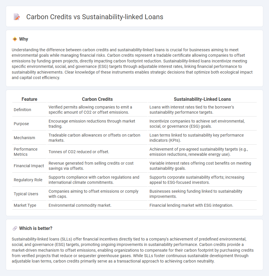 Carbon Credits vs Sustainability-Linked Loans in Finance