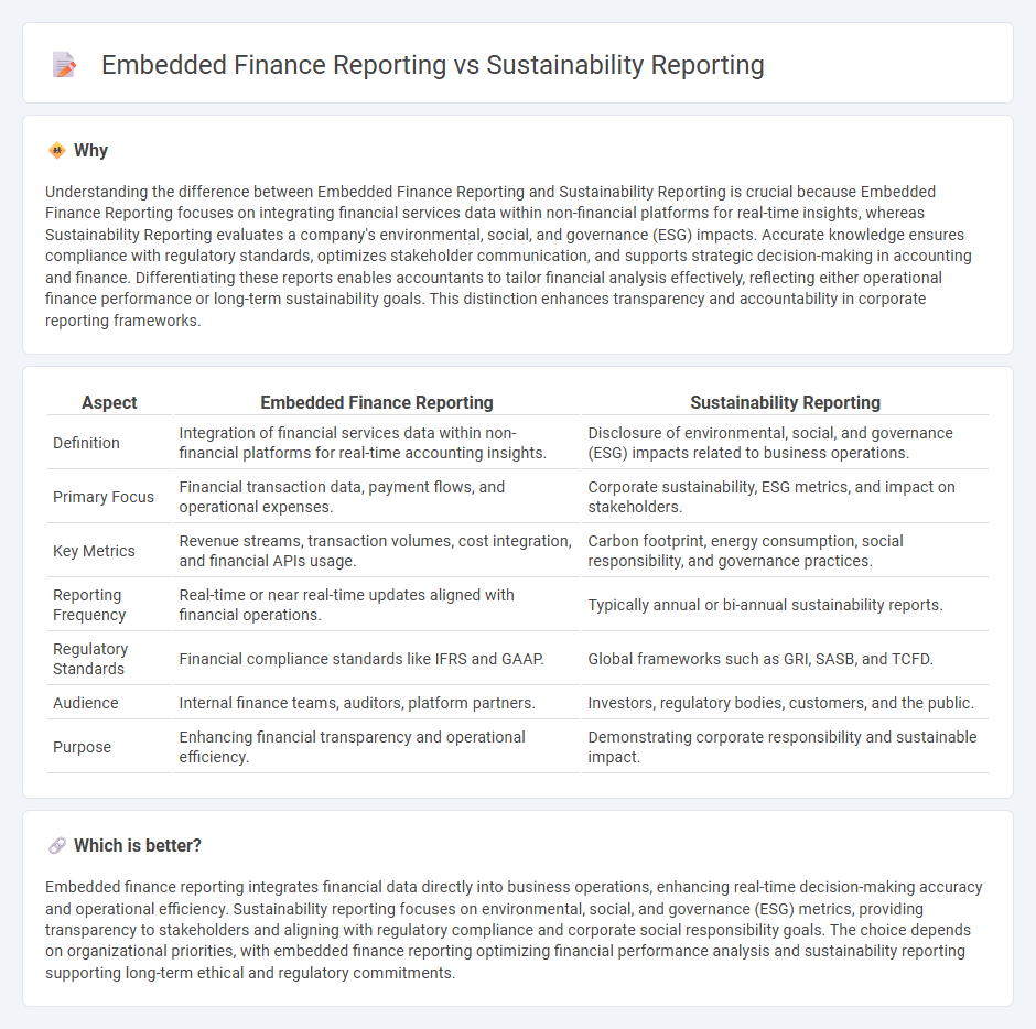 Embedded Finance Reporting vs Sustainability Reporting in Accounting