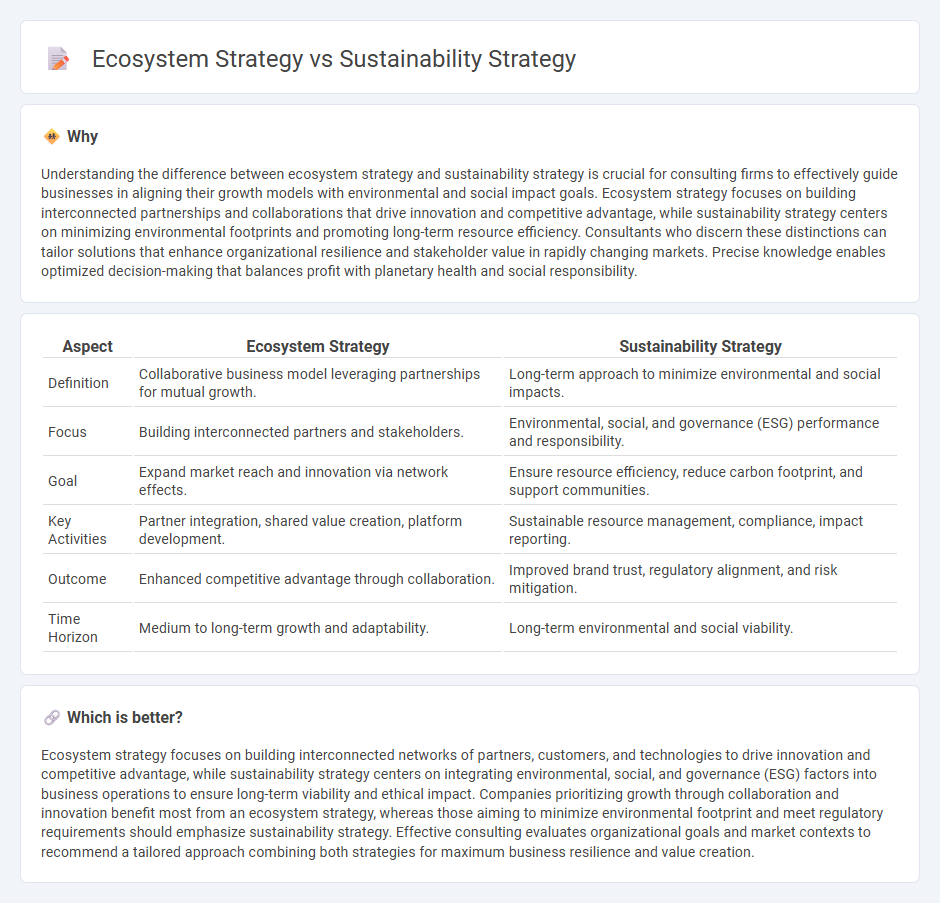 Ecosystem Strategy vs Sustainability Strategy in Consulting