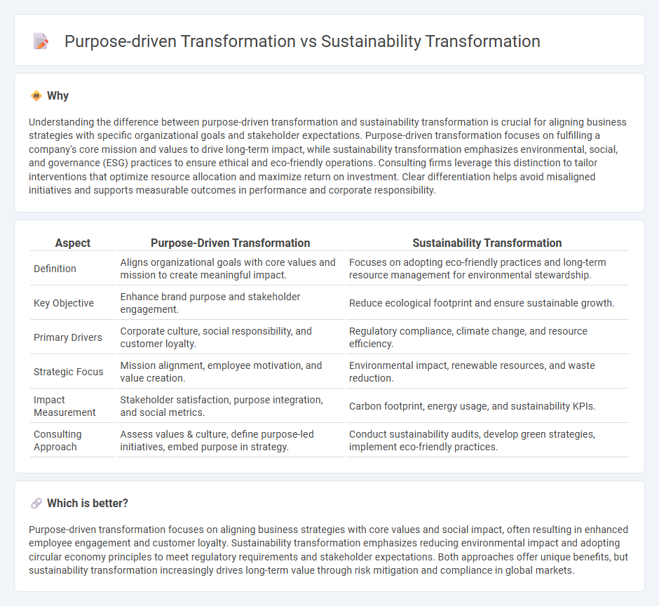 Purpose-Driven Transformation vs Sustainability Transformation in Consulting