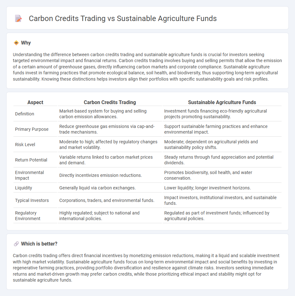 Carbon Credits Trading vs Sustainable Agriculture Funds in Investment