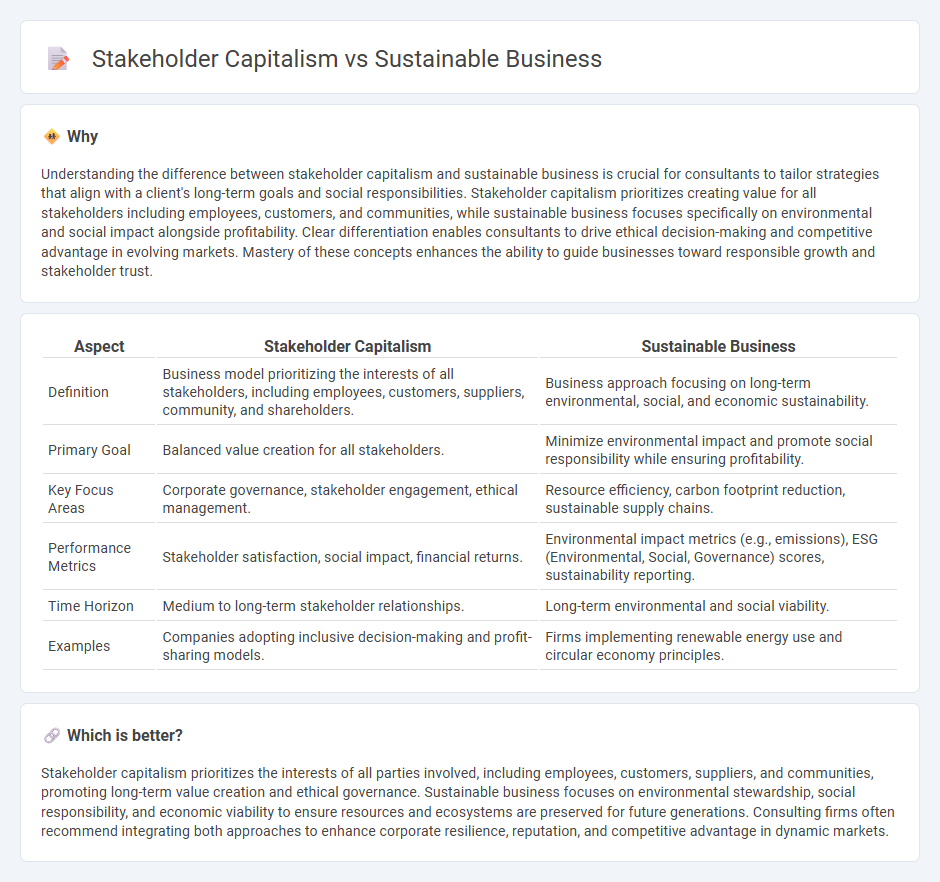 Stakeholder Capitalism vs Sustainable Business in Consulting