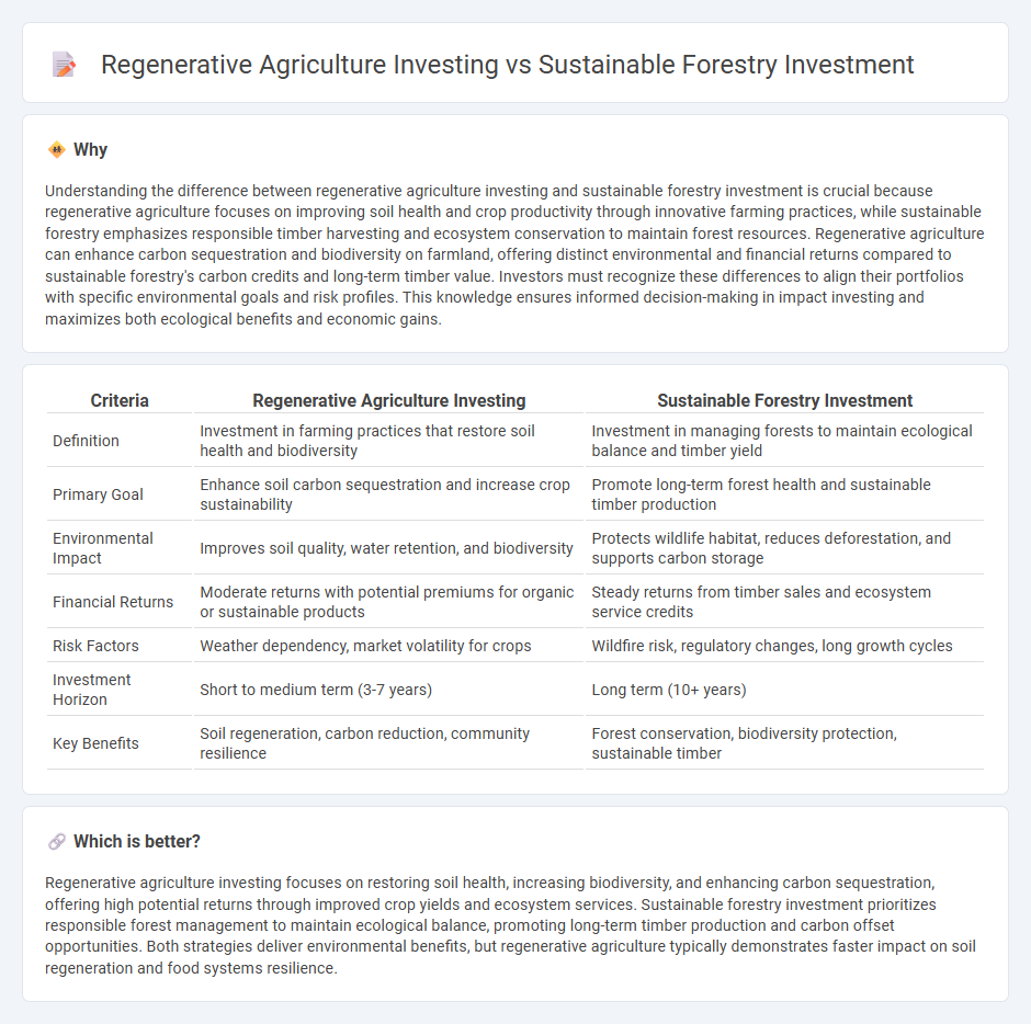 Regenerative Agriculture Investing vs Sustainable Forestry Investment in Investment