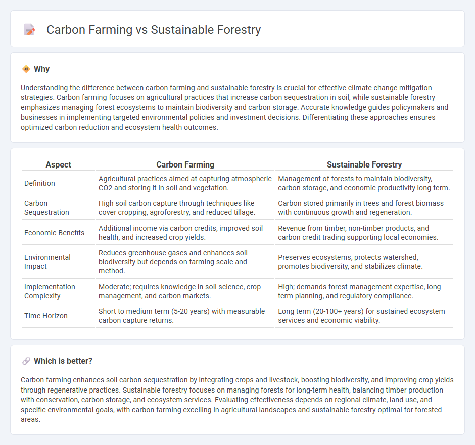 Carbon Farming vs Sustainable Forestry in Economy