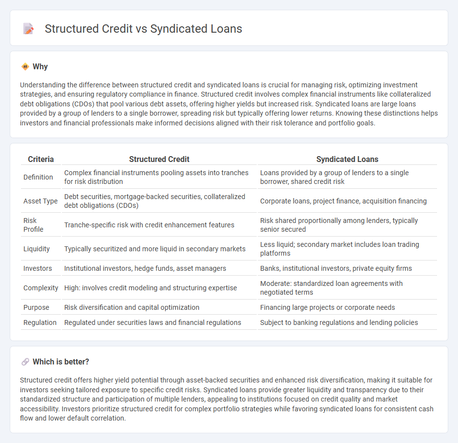 Structured Credit vs Syndicated Loans in Finance