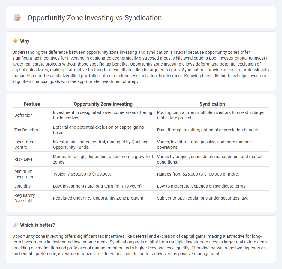 Opportunity Zone Investing vs Syndication in Real Estate
