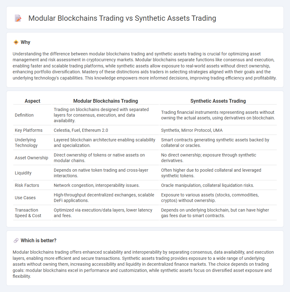 Modular Blockchains Trading vs Synthetic Assets Trading in Trading