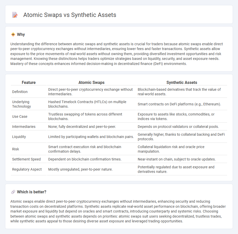 Atomic Swaps vs Synthetic Assets in Trading