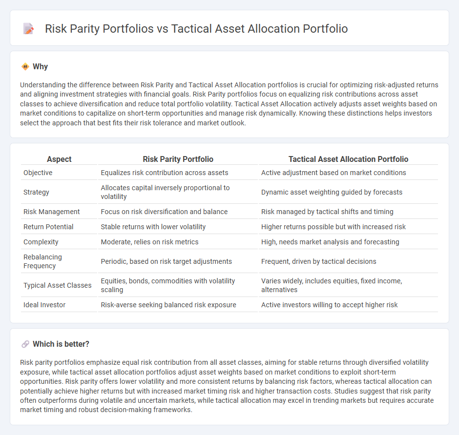 Risk Parity Portfolios vs Tactical Asset Allocation Portfolio in Finance