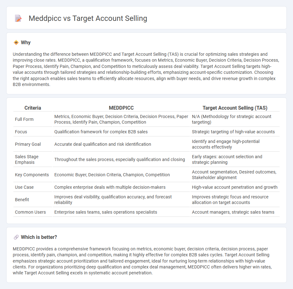 Meddpicc vs Target Account Selling in Sales