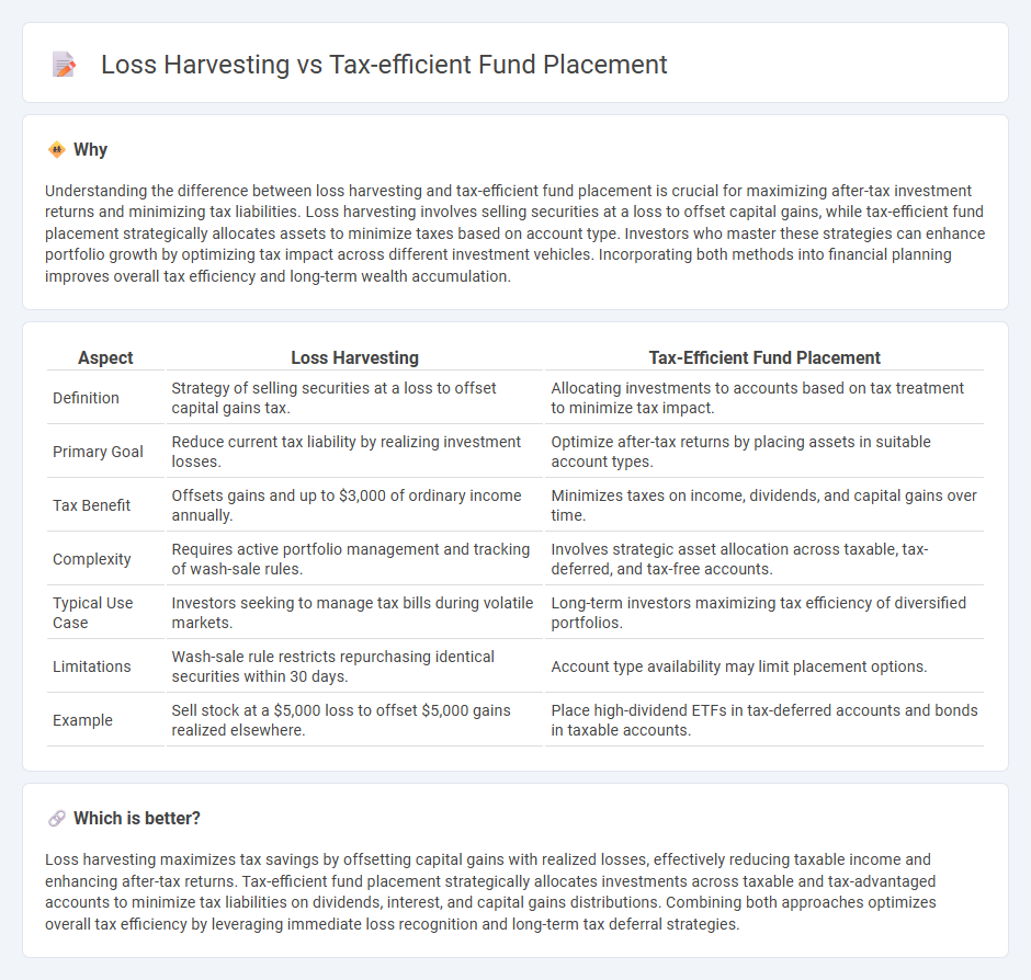 Loss Harvesting vs Tax-Efficient Fund Placement in Finance