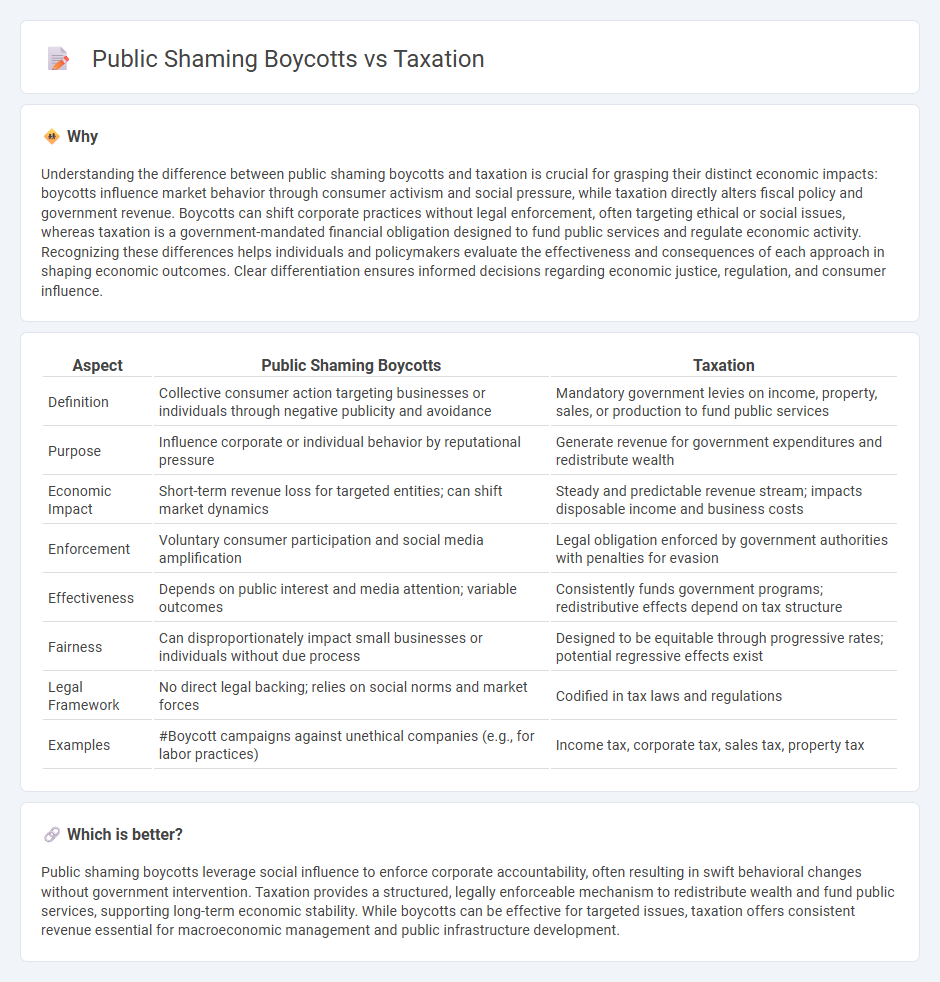 Public Shaming Boycotts vs Taxation in Economy