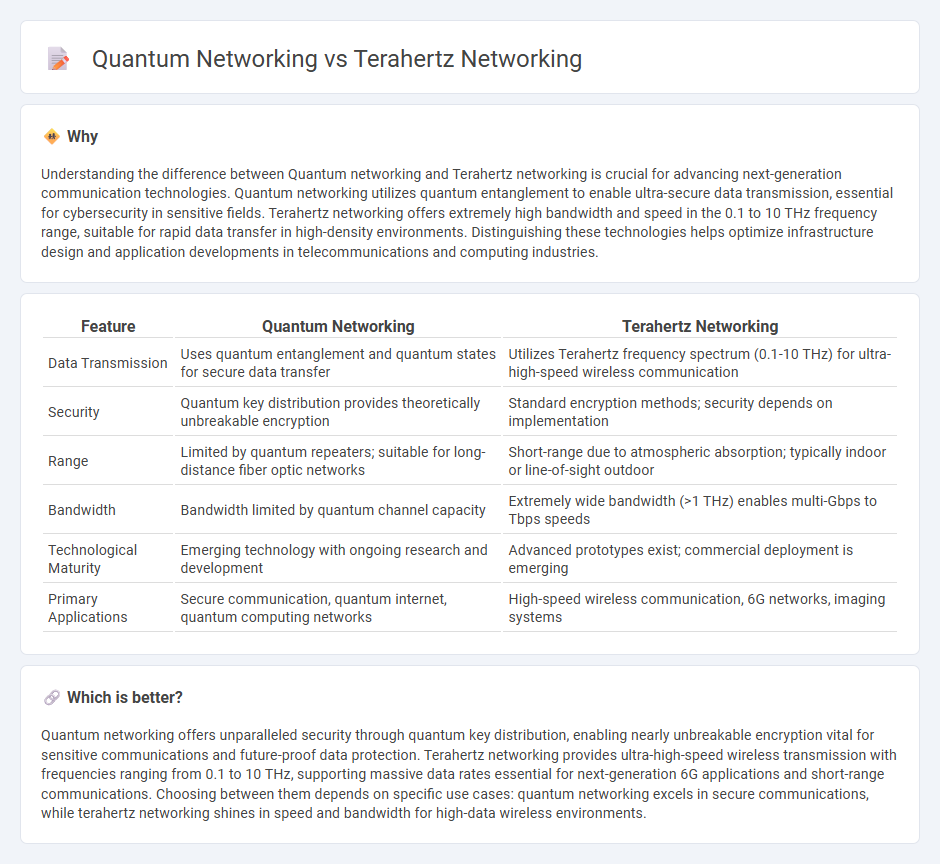Quantum Networking vs Terahertz Networking in Technology