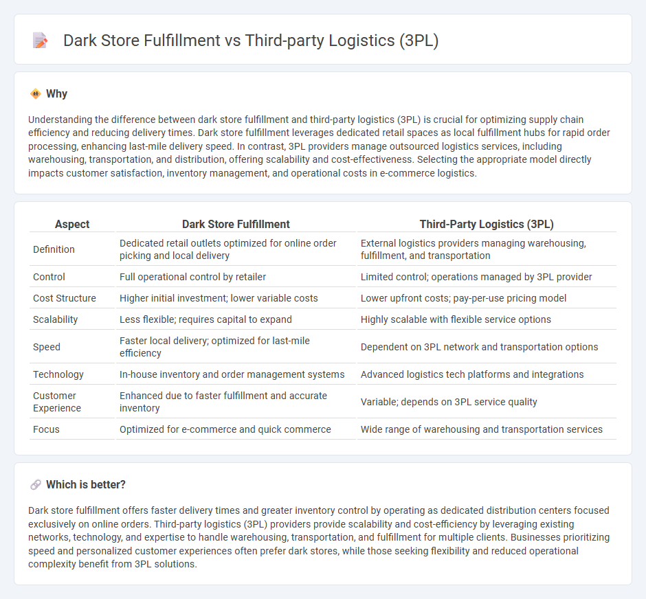 Dark Store Fulfillment vs Third-Party Logistics (3Pl) in Logistics