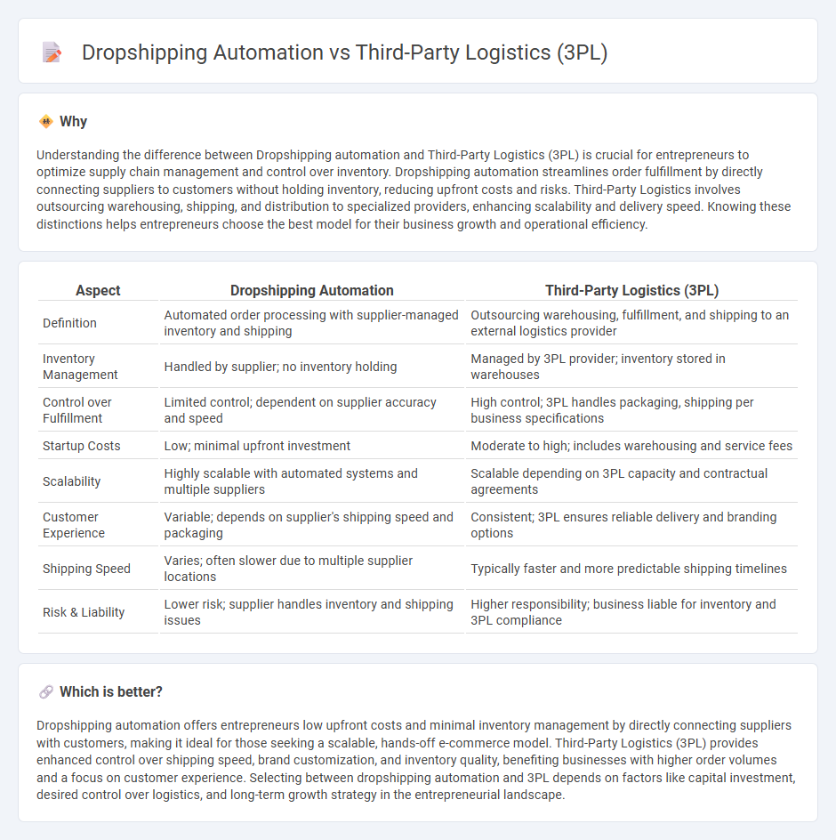 Dropshipping Automation vs Third-Party Logistics (3Pl) in Entrepreneurship
