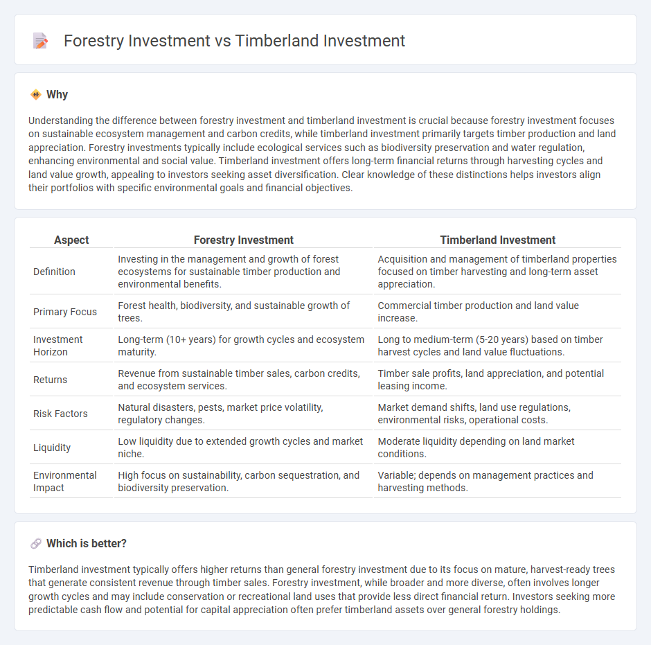 Forestry Investment vs Timberland Investment in Investment