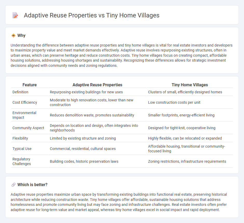 Adaptive Reuse Properties vs Tiny Home Villages in Real Estate