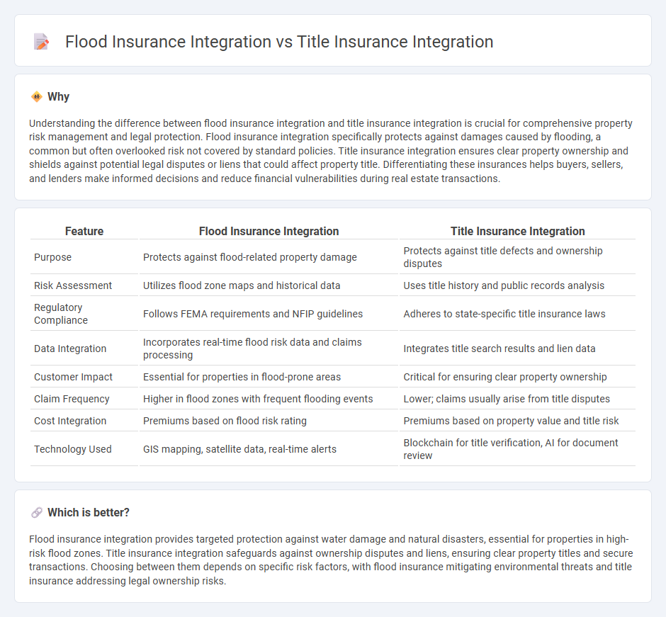 Flood Insurance Integration vs Title Insurance Integration in Insurance