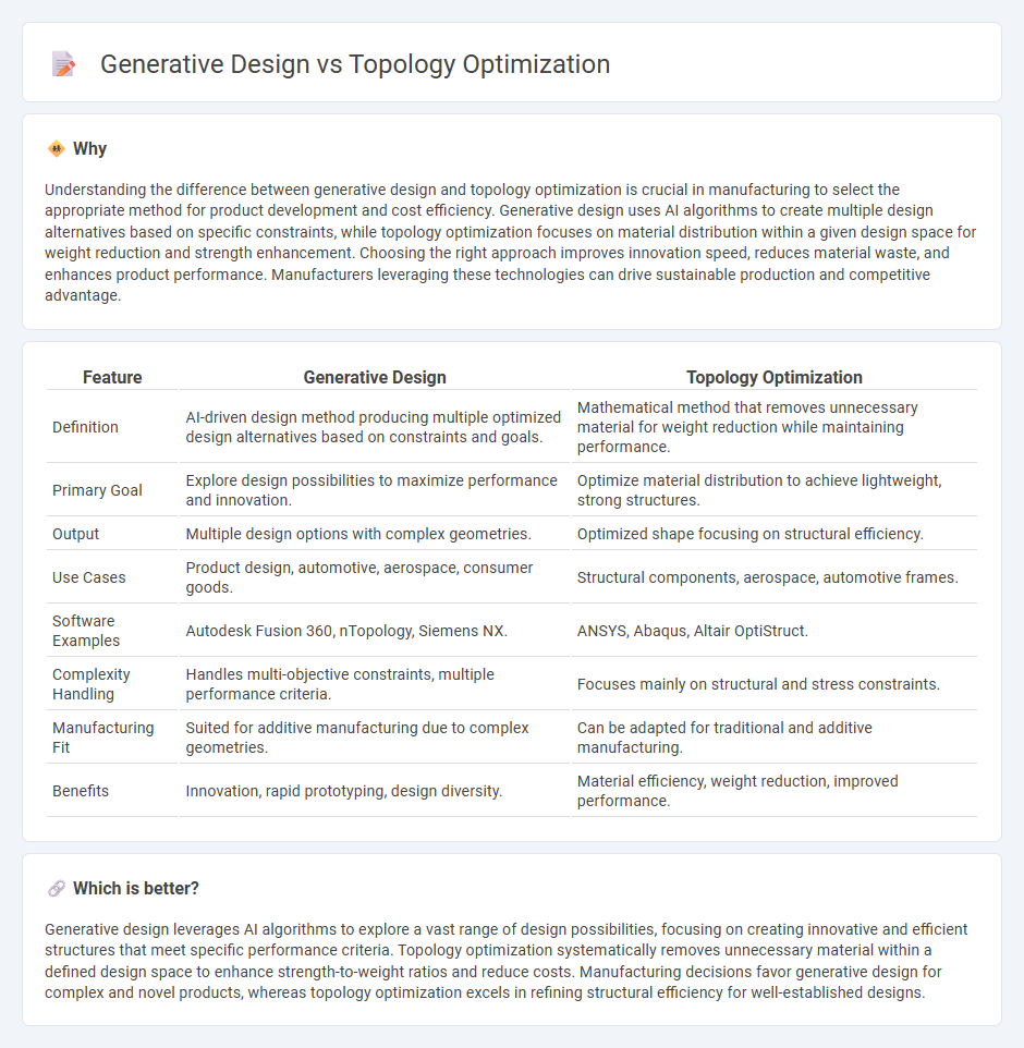 Generative Design vs Topology Optimization in Manufacturing