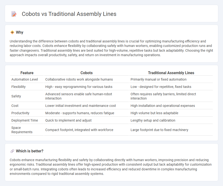 Cobots vs Traditional Assembly Lines in Manufacturing