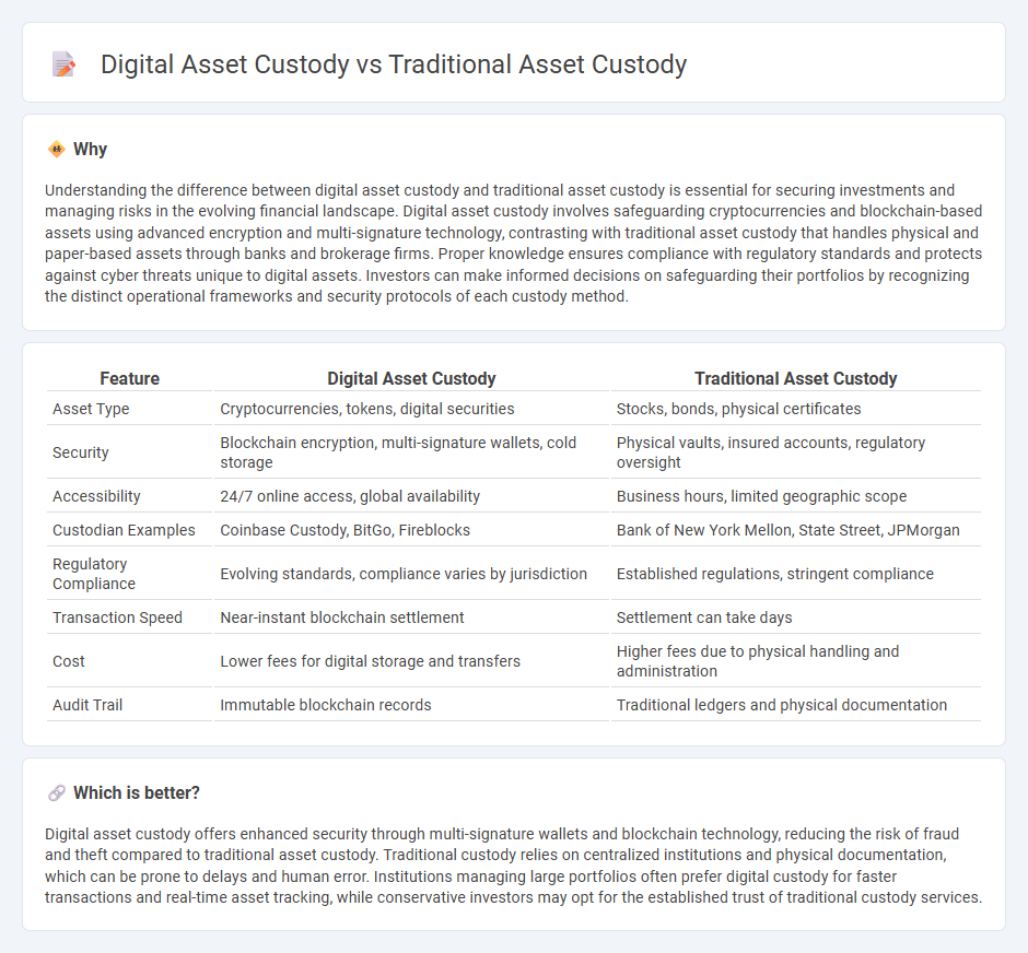 Digital Asset Custody vs Traditional Asset Custody in Finance