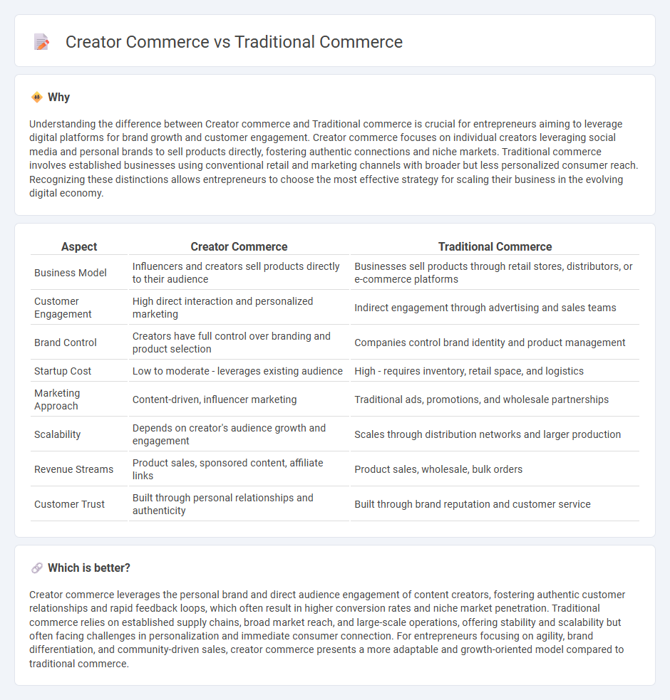 Creator Commerce vs Traditional Commerce in Entrepreneurship
