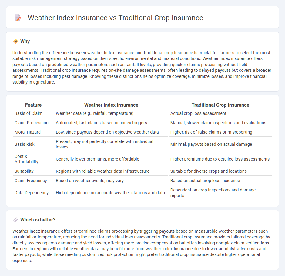 Weather Index Insurance vs Traditional Crop Insurance in Insurance