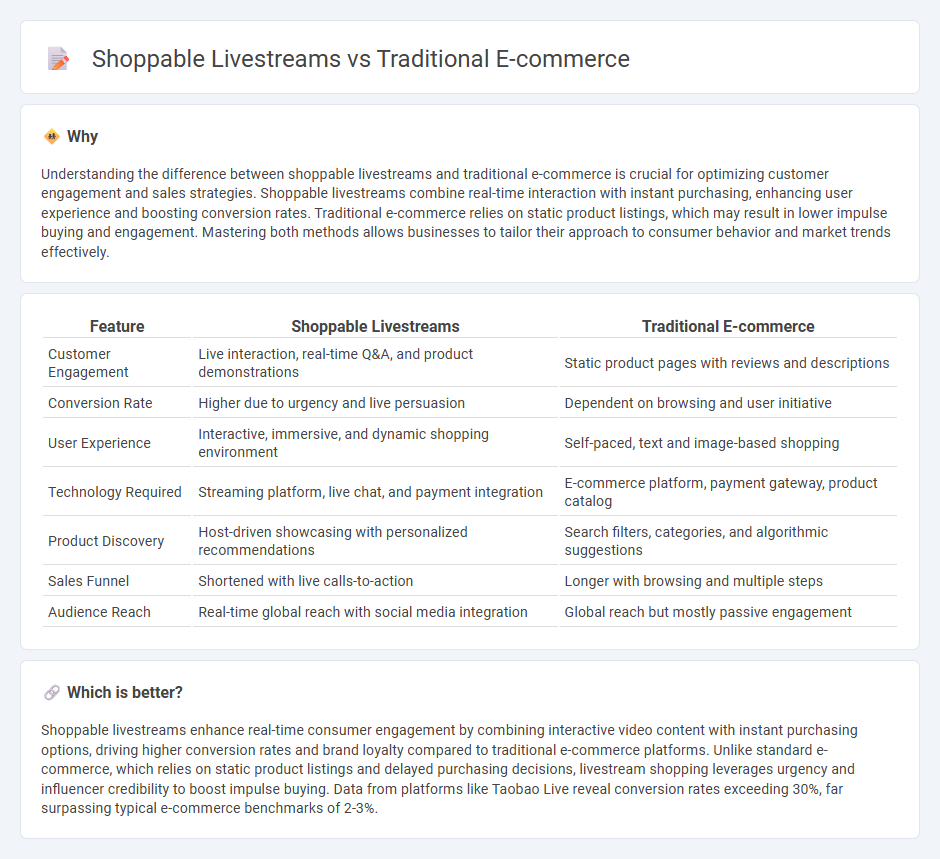 Shoppable Livestreams vs Traditional E-Commerce in Commerce
