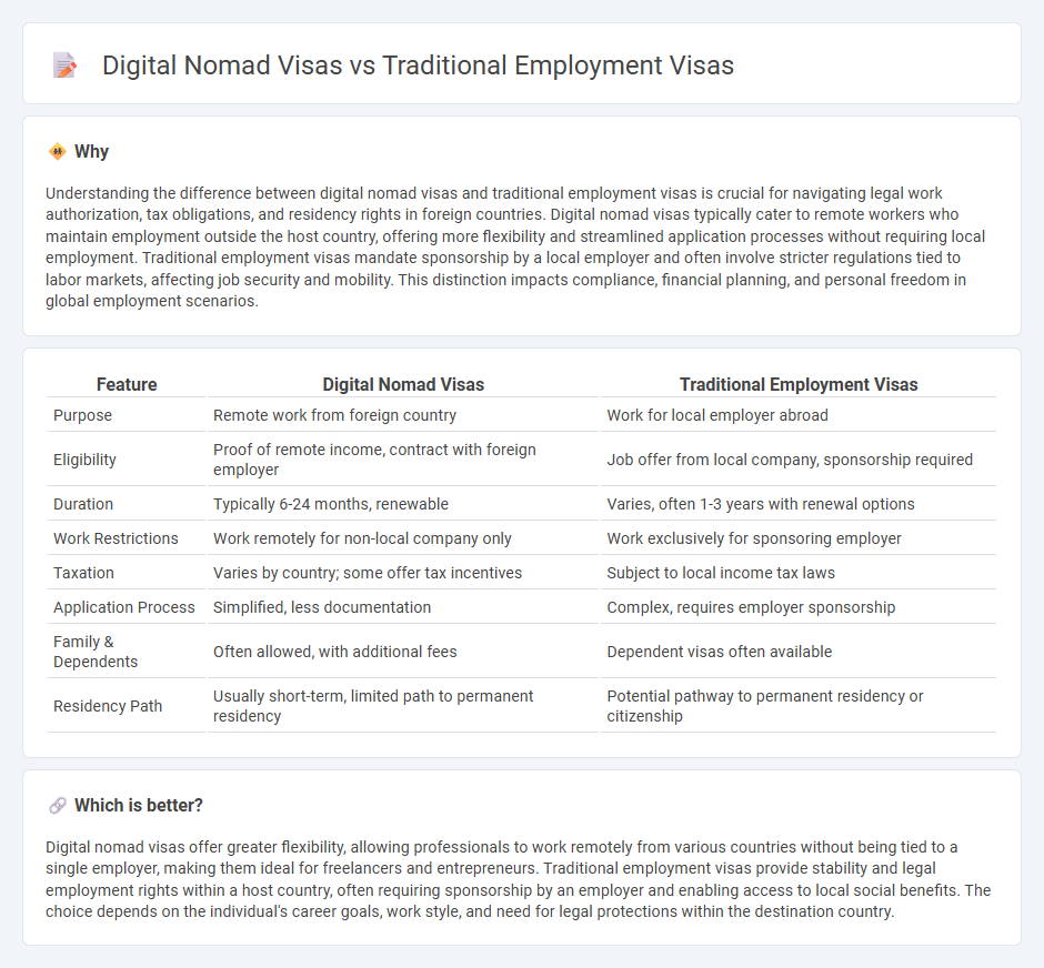 Digital Nomad Visas vs Traditional Employment Visas in Employment