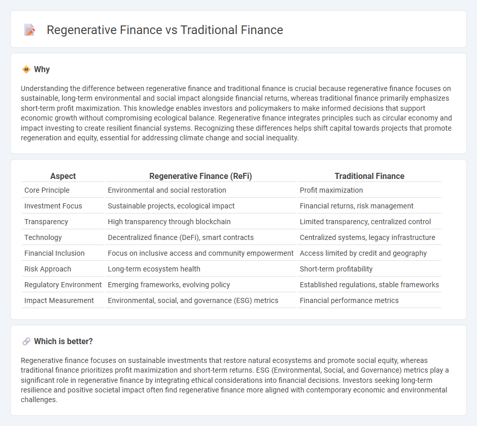 Regenerative Finance vs Traditional Finance in Finance