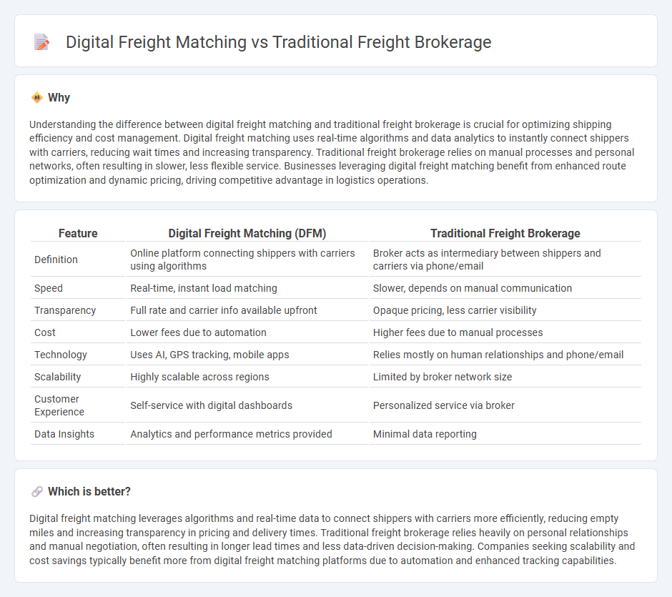 Digital Freight Matching vs Traditional Freight Brokerage in Logistics