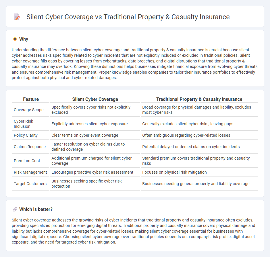 Silent Cyber Coverage vs Traditional Property & Casualty Insurance in Insurance